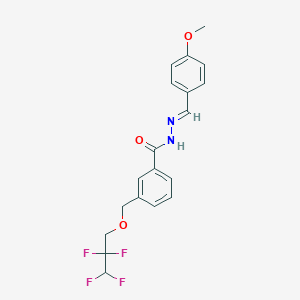 N'-(4-methoxybenzylidene)-3-[(2,2,3,3-tetrafluoropropoxy)methyl]benzohydrazide
