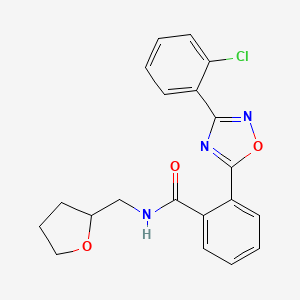 molecular formula C20H18ClN3O3 B4501198 2-[3-(2-氯苯基)-1,2,4-恶二唑-5-基]-N-(四氢-2-呋喃基甲基)苯甲酰胺 