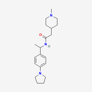 2-(1-methyl-4-piperidinyl)-N-{1-[4-(1-pyrrolidinyl)phenyl]ethyl}acetamide