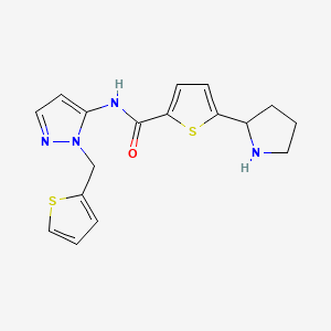 5-(2-pyrrolidinyl)-N-[1-(2-thienylmethyl)-1H-pyrazol-5-yl]-2-thiophenecarboxamide trifluoroacetate