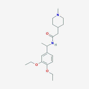 N-[1-(3,4-diethoxyphenyl)ethyl]-2-(1-methyl-4-piperidinyl)acetamide