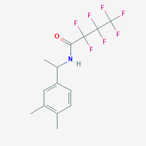 molecular formula C14H14F7NO B450123 N-[1-(3,4-dimethylphenyl)ethyl]-2,2,3,3,4,4,4-heptafluorobutanamide 