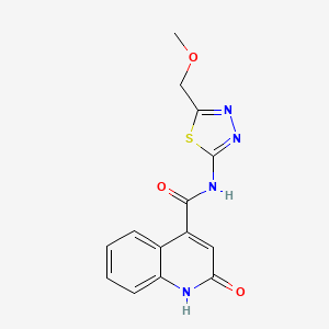 2-hydroxy-N-[5-(methoxymethyl)-1,3,4-thiadiazol-2-yl]quinoline-4-carboxamide