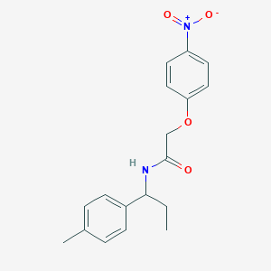 N-[1-(4-methylphenyl)propyl]-2-(4-nitrophenoxy)acetamide
