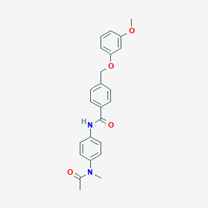 molecular formula C24H24N2O4 B450128 N-{4-[acetyl(methyl)amino]phenyl}-4-[(3-methoxyphenoxy)methyl]benzamide 