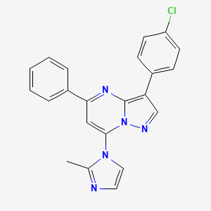 3-(4-chlorophenyl)-7-(2-methyl-1H-imidazol-1-yl)-5-phenylpyrazolo[1,5-a]pyrimidine