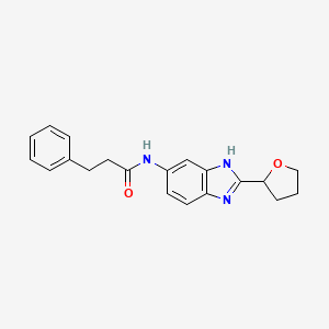 3-phenyl-N-[2-(tetrahydrofuran-2-yl)-1H-benzimidazol-5-yl]propanamide