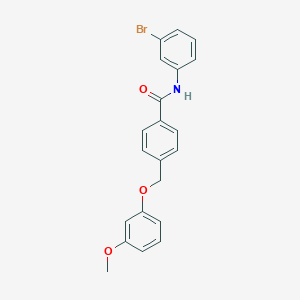 molecular formula C21H18BrNO3 B450129 N-(3-bromophenyl)-4-[(3-methoxyphenoxy)methyl]benzamide 