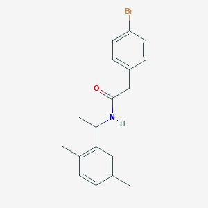 molecular formula C18H20BrNO B450132 2-(4-bromophenyl)-N-[1-(2,5-dimethylphenyl)ethyl]acetamide 