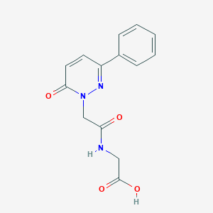 molecular formula C14H13N3O4 B4501320 N-[(6-oxo-3-phenylpyridazin-1(6H)-yl)acetyl]glycine 