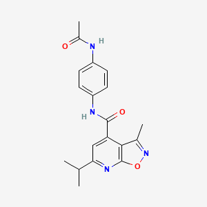 N-[4-(acetylamino)phenyl]-3-methyl-6-(propan-2-yl)[1,2]oxazolo[5,4-b]pyridine-4-carboxamide