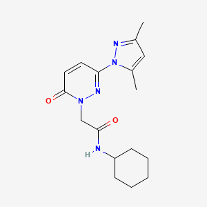 N-cyclohexyl-2-(3-(3,5-dimethyl-1H-pyrazol-1-yl)-6-oxopyridazin-1(6H)-yl)acetamide