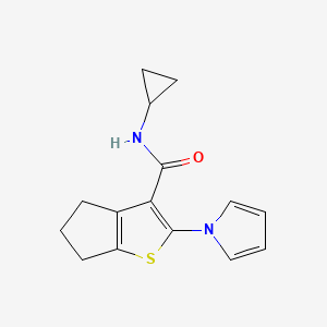 N-cyclopropyl-2-(1H-pyrrol-1-yl)-5,6-dihydro-4H-cyclopenta[b]thiophene-3-carboxamide