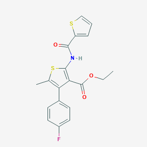 Ethyl 4-(4-fluorophenyl)-5-methyl-2-[(thien-2-ylcarbonyl)amino]thiophene-3-carboxylate