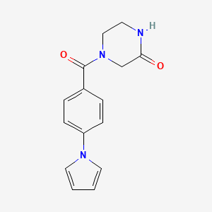 4-{[4-(1H-pyrrol-1-yl)phenyl]carbonyl}piperazin-2-one