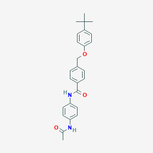 molecular formula C26H28N2O3 B450135 N-[4-(acetylamino)phenyl]-4-[(4-tert-butylphenoxy)methyl]benzamide 