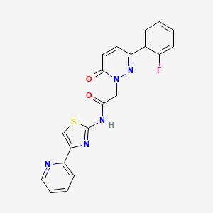 2-[3-(2-fluorophenyl)-6-oxo-1(6H)-pyridazinyl]-N-[4-(2-pyridinyl)-1,3-thiazol-2-yl]acetamide