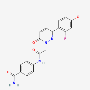 4-({[3-(2-fluoro-4-methoxyphenyl)-6-oxopyridazin-1(6H)-yl]acetyl}amino)benzamide