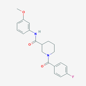 1-(4-fluorobenzoyl)-N-(3-methoxyphenyl)-3-piperidinecarboxamide