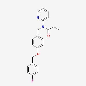 N-({4-[(4-FLUOROPHENYL)METHOXY]PHENYL}METHYL)-N-(PYRIDIN-2-YL)PROPANAMIDE