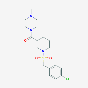 1-({1-[(4-chlorobenzyl)sulfonyl]-3-piperidinyl}carbonyl)-4-methylpiperazine