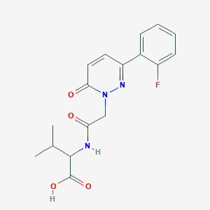 molecular formula C17H18FN3O4 B4501446 N-{[3-(2-fluorophenyl)-6-oxo-1(6H)-pyridazinyl]acetyl}valine 