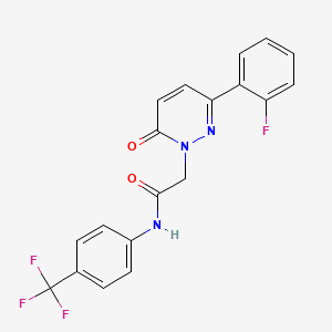 molecular formula C19H13F4N3O2 B4501447 2-[3-(2-氟苯基)-6-氧代-1(6H)-哒嗪基]-N-[4-(三氟甲基)苯基]乙酰胺 