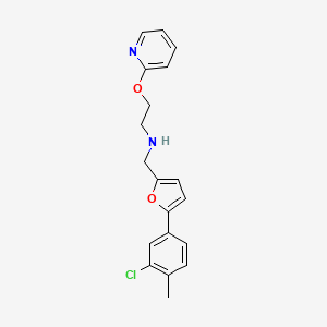 {[5-(3-chloro-4-methylphenyl)furan-2-yl]methyl}[2-(pyridin-2-yloxy)ethyl]amine