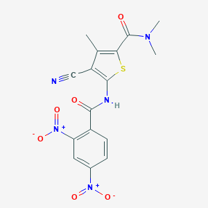 5-({2,4-bisnitrobenzoyl}amino)-4-cyano-N,N,3-trimethylthiophene-2-carboxamide