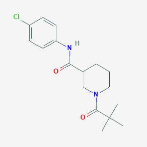 N-(4-chlorophenyl)-1-(2,2-dimethylpropanoyl)piperidine-3-carboxamide