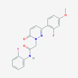 molecular formula C19H15F2N3O3 B4501484 2-[3-(2-fluoro-4-methoxyphenyl)-6-oxopyridazin-1(6H)-yl]-N-(2-fluorophenyl)acetamide 