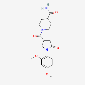 1-{[1-(2,4-Dimethoxyphenyl)-5-oxopyrrolidin-3-yl]carbonyl}piperidine-4-carboxamide