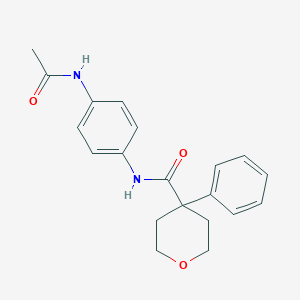 molecular formula C20H22N2O3 B4501498 N-[4-(乙酰氨基)苯基]-4-苯基四氢-2H-吡喃-4-甲酰胺 