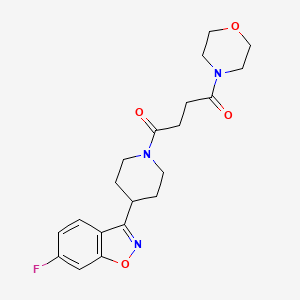 molecular formula C20H24FN3O4 B4501505 6-fluoro-3-{1-[4-(4-morpholinyl)-4-oxobutanoyl]-4-piperidinyl}-1,2-benzisoxazole 