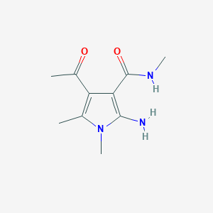 molecular formula C10H15N3O2 B4501512 4-乙酰-2-氨基-N,1,5-三甲基-1H-吡咯-3-甲酰胺 