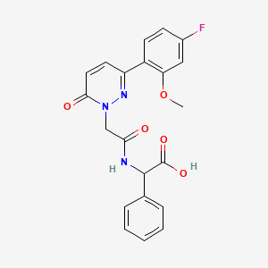 ({[3-(4-fluoro-2-methoxyphenyl)-6-oxo-1(6H)-pyridazinyl]acetyl}amino)(phenyl)acetic acid