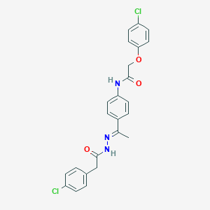 2-(4-chlorophenoxy)-N-(4-{N-[(4-chlorophenyl)acetyl]ethanehydrazonoyl}phenyl)acetamide