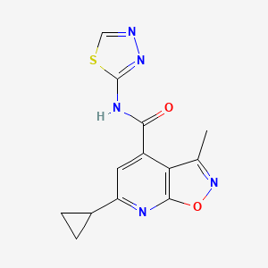 6-cyclopropyl-3-methyl-N-[(2E)-1,3,4-thiadiazol-2(3H)-ylidene][1,2]oxazolo[5,4-b]pyridine-4-carboxamide