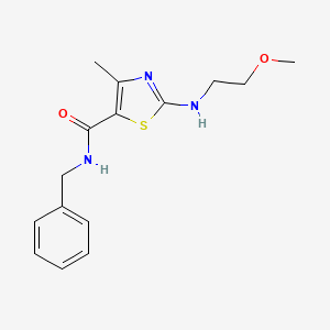 molecular formula C15H19N3O2S B4501556 N-苄基-2-[(2-甲氧基乙基)氨基]-4-甲基-1,3-噻唑-5-甲酰胺 