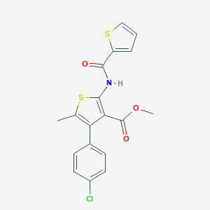 Methyl 4-(4-chlorophenyl)-5-methyl-2-[(thien-2-ylcarbonyl)amino]thiophene-3-carboxylate