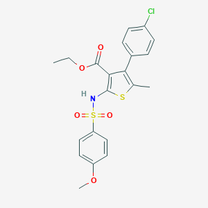 Ethyl 4-(4-chlorophenyl)-2-{[(4-methoxyphenyl)sulfonyl]amino}-5-methylthiophene-3-carboxylate