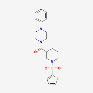 molecular formula C20H25N3O3S2 B4501591 1-phenyl-4-{[1-(2-thienylsulfonyl)-3-piperidinyl]carbonyl}piperazine 