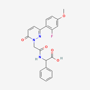 ({[3-(2-fluoro-4-methoxyphenyl)-6-oxo-1(6H)-pyridazinyl]acetyl}amino)(phenyl)acetic acid