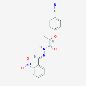 2-(4-cyanophenoxy)-N'-{2-nitrobenzylidene}propanohydrazide
