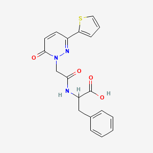 molecular formula C19H17N3O4S B4501657 N-{[6-氧代-3-(2-噻吩基)-1(6H)-吡哒嗪基]乙酰}苯丙氨酸 