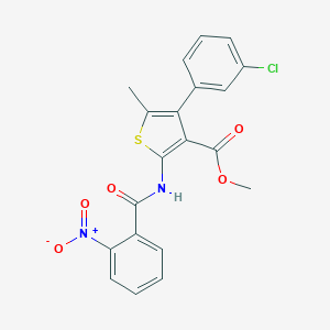 Methyl 4-(3-chlorophenyl)-2-({2-nitrobenzoyl}amino)-5-methylthiophene-3-carboxylate