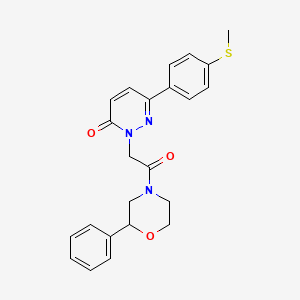 6-[4-(methylsulfanyl)phenyl]-2-[2-oxo-2-(2-phenylmorpholino)ethyl]-3(2H)-pyridazinone