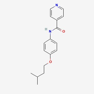 molecular formula C17H20N2O2 B4501673 N-[4-(3-methylbutoxy)phenyl]pyridine-4-carboxamide 