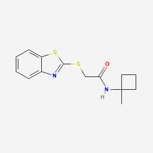 molecular formula C14H16N2OS2 B4501682 2-(1,3-苯并噻唑-2-基硫代)-N-(1-甲基环丁基)乙酰胺 