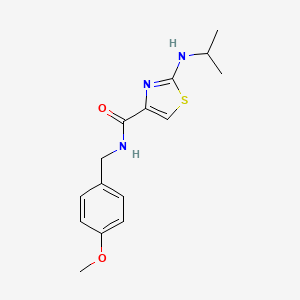 molecular formula C15H19N3O2S B4501690 2-(isopropylamino)-N-(4-methoxybenzyl)-1,3-thiazole-4-carboxamide 